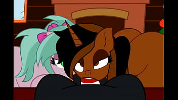 Preview 4 of Cozy Sofa Pussy Slave Relax - Mlp oc Dylina &amp_ friend gives a stallion a special Christmas gift