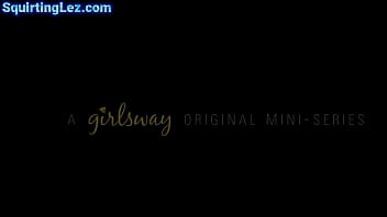 Preview 1 of Naked Yoga Scool - Busty lesbian squirting during oralsex in sapphic couple