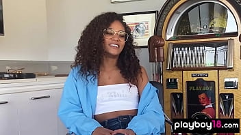 Preview 2 of Carrera Porn Star - All natural ebony beauty Scarlit Scandal reveals her tight body and takes a bath