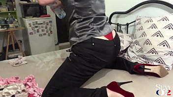 Preview 1 of Turk Girls Sex - 1962  (FULL) - French Amateur,  Green Leather Pants,  Red Satin BodySuit,  Corset,  Pink Satin Panties,  Heels,  Doggy style,  POV,  Ass Licking,  Blowjob,  Spanking