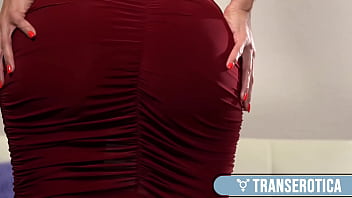 Preview 1 of Cum Shot Animal - Big-Dicked Latina TS Foxxy Gives Some Finger-Love To Her Tight Ass!