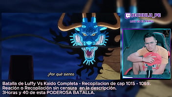 Preview 3 of Asian Chick Bath - Luffy Vs Kaido Batalla completa P.1