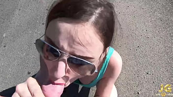 Preview 1 of Janee Brasil - Outdoor Blowjob and Passionate Sex - Facial