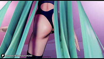Preview 1 of Suni Livin 4gp - Tomoare Dance - Hatsune Miku &amp_ Kagamine Rin Swimsuit | Vocaloid MMD