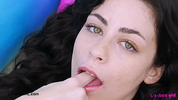 Preview 1 of Little Girls Hot Sex Tight Anal - Incredible brunette model shows her sexy body