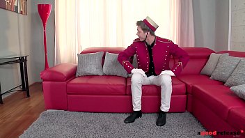 Preview 1 of Drty Turkey - Rich bombshell Aurelly Rebel lets bellboy &amp_ waiter double penetrate her