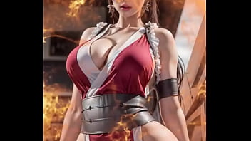 Preview 1 of Download Xxx Videio - Mai Shiranui - gerados por ia ,  clip de fotos da musa do games