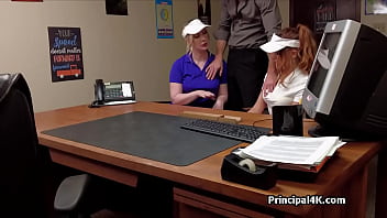 Preview 3 of Pipe Mere Et Fils - Sexy golf chicks riding principals dick at the office