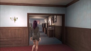 Preview 2 of Lady Fake Tits Lips - Fallout 4 Strip Secretary Fashion