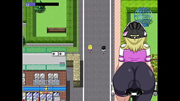 Preview 1 of Kissing Lips Tightly - Perdendo uma corrida contra um cara na rua e ele pega nos peitos da loira - Flash Cycling - Parte 2