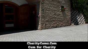 Preview 1 of Geiles Small - Charity Cams - Barley Legal Teen Takes Two Huge Cock