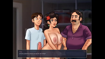 Preview 4 of Girl 4eyes - Summertime Saga Cap 28 - follando con la esposa de mi jefe y corriendome dentro de ella