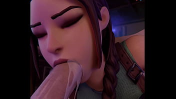 Preview 4 of Yaar Se Xxx Video Daunlod - Lara Croft Deepthroat Blowjob
