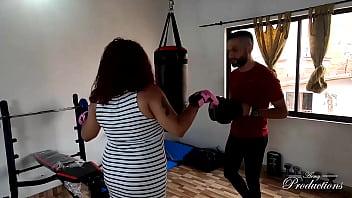 Preview 1 of Mila Nios - I fuck my stepmom in the home gym