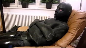 Preview 4 of Feet Sax Hd - 077 Escape proof packed in heavy rubber straitjacket.