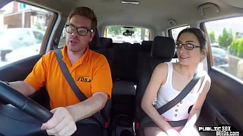 Preview 1 of Sxeye Video - Cardriving nerdy eurobabe blows after doggystyle sex