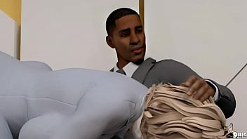 Preview 2 of Hairy Orgasm Missionary Fucking - Thick Lesbian Executive fucks the boss for a promotion
