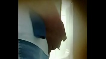 Preview 4 of Neighbour Red Dress - urinal spy