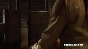 Preview 1 of Dad N Her Son - Lesbian Slave In Prison Sniffing Madame Panties And Orgasming