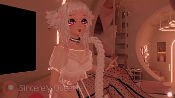 Preview 1 of Oldman Sex Grils - Neko Girlfriend makes you sleepy at a rainy night - Lewd - Kissing - Meow - Purring ASMR ROLEPLAY