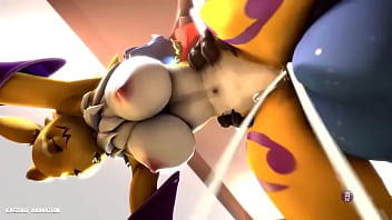 Preview 4 of Hard Double Fuck Girl Crying - yiff renamon refregada por Lucario