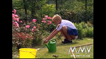 Preview 1 of Nicole Swede10 - Amateur female gardener gets pounded outdoors