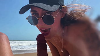 Preview 3 of Celebrity Pinoy Brother - Super PoV Blowjob from Beauty Teen Girl in a cap,  Seashore,  Naked Nude Beach,  Blowjob Sex Toys