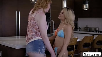 Preview 2 of Money Kar - Slut babe gets attracted by TS and rides her cock
