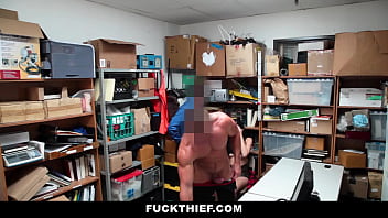 Preview 2 of Amazing Kata - Shoplifter Teen Banged by Two Security Officers Same Time - Fuckthief