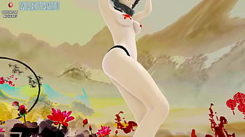 Preview 1 of Faty Massaging Sex - MMD - Videl - Belly dance