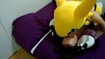 Preview 3 of Sexadult Only Movies - Making out with life-sized Renamon plush