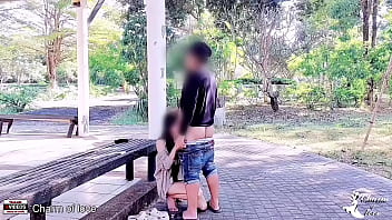 Preview 3 of Shave In Bath - Showing off,  a stranger invited me to fuck in the middle of a park.