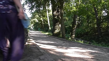 Preview 4 of Extreme Prank - Hairy mature flashing in pants alladin at public park