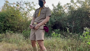 Preview 2 of Nokia Jane - Naughty Boy Scout cum in public.