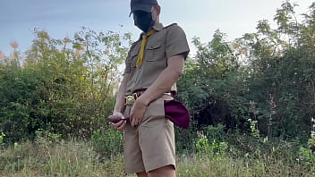 Preview 3 of Nokia Jane - Naughty Boy Scout cum in public.
