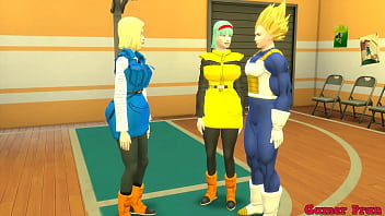 Preview 1 of Anya Blackfox - Dragon Ball Porn Anime Hentai Vegeta de folla duro por el Culo Anal a Nro 18 y a su Esposa deja follar a su Amante
