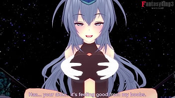 Preview 4 of Gay Cum Three Times In A Row - New Jersey blowjob and boobjob pov | Azur Lane | Short