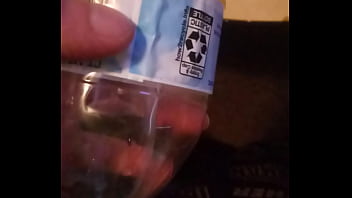 Preview 2 of Amature Ebony Shemale - Pee in bottle