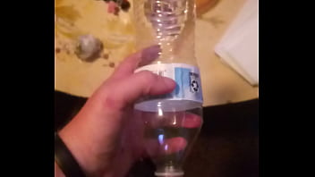 Preview 1 of Amature Ebony Shemale - Pee in bottle
