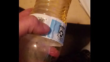 Preview 4 of Amature Ebony Shemale - Pee in bottle