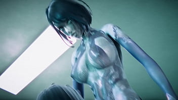 Preview 2 of About Nina Hartley - Halo Cortana Selfcest Blowjob and Sex - Futanari Porn