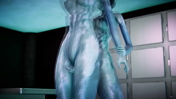 Preview 4 of About Nina Hartley - Halo Cortana Selfcest Blowjob and Sex - Futanari Porn