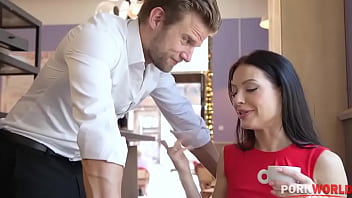 Preview 2 of Zaberdasti Hand Cuffed - Naughty milf Allatra Hot takes a double cumshot in raunchy dp threesome GP1284