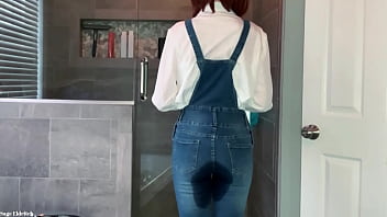 Preview 2 of Czech Wife Swap For Money - Uraraka Ochako Wetting Blue Jean Overalls &amp_ Panties Sage Eldritch