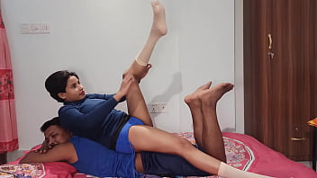 Preview 1 of Ring Gag Slave Milf Joi - Desi Village Bhabhi Romance and Fucked with two boys - threesome sex girl cute nice fuck best sex . Shathi khatun and hanif and Shapan pramanik