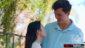 Preview 1 of Aunty In Sadee - Desperate boyfriend wanted to fuck petite Asian teen girlfriend Lulu Chu