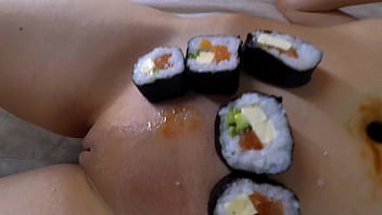 Preview 2 of Wife Extreme Group Sex - I EAT SUSHI WITH A NAKED GIRL!!!