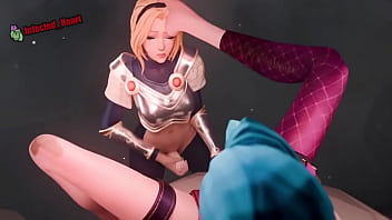 Preview 3 of Cavin Cosner Water World - Fetiche de pies y Futanari masturbaci&oacute_n con Jinx de League of Legends