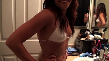 Preview 1 of 12sal Ke Bache Xxx Video - Boyfriend insists on making a video of him fucking his cute girlfriend on vacation