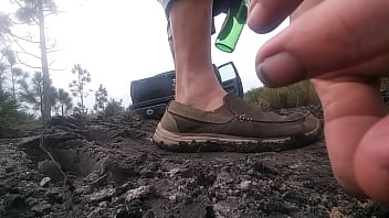 Preview 4 of No Mairij - Stuck in the mud in the woods time for a bottle fuck quicky
